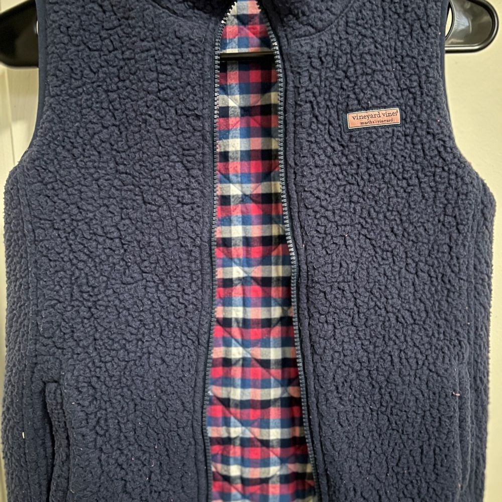 Vineyard Vines Navy Sherpa Vest